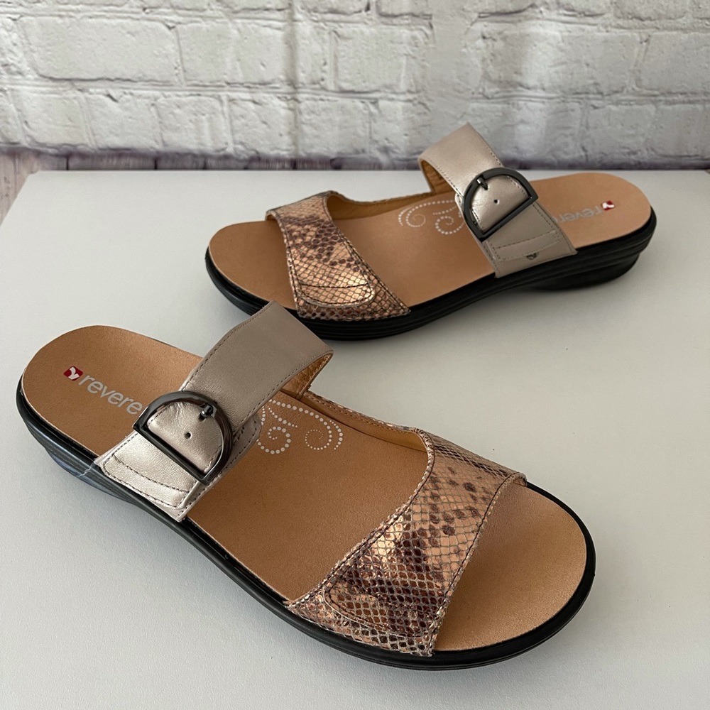 REVERE Women's Calais Slip-On Sandals SZ 11W NEW